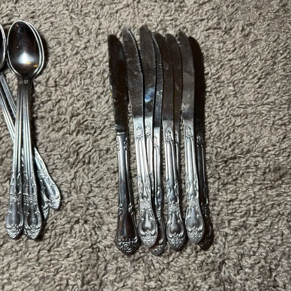 Oneida Flatware Set 57 Pc Silver Vintage Silverplate Silverware Replacements Lot